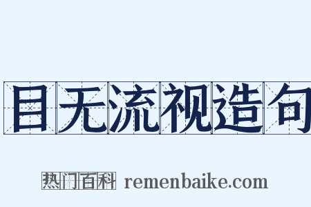 目无流视造句是什么意思的图片